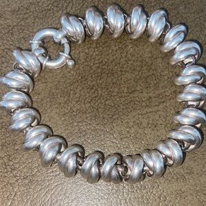 Silver 925 Solid Women's Bracelet hand made in Brazil - heavy with quality clasp